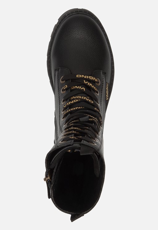 Vingino Eva Xhi Veterboots zwart Synthetisch