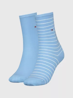 Pacote com 2 pares de meias clássicas listradas