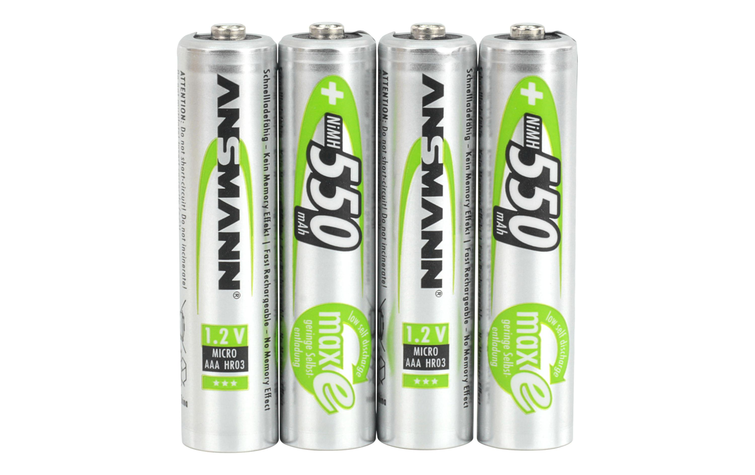Akku Typ 550 NiMH 550 mAh, 4 StückAAA-Akkus im 4er-Pack