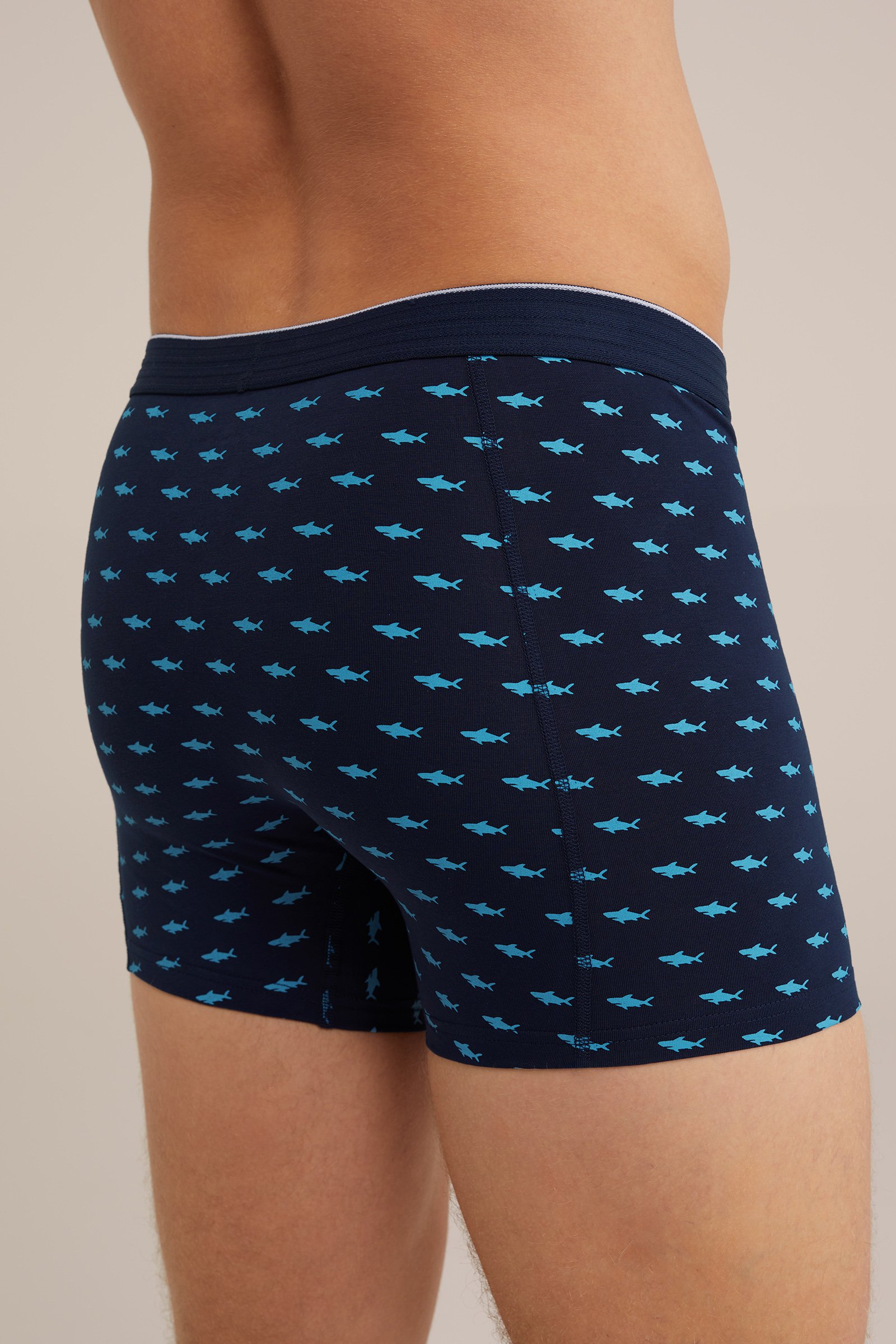 boxershort met dessin WE Fashion Donkerblauw
