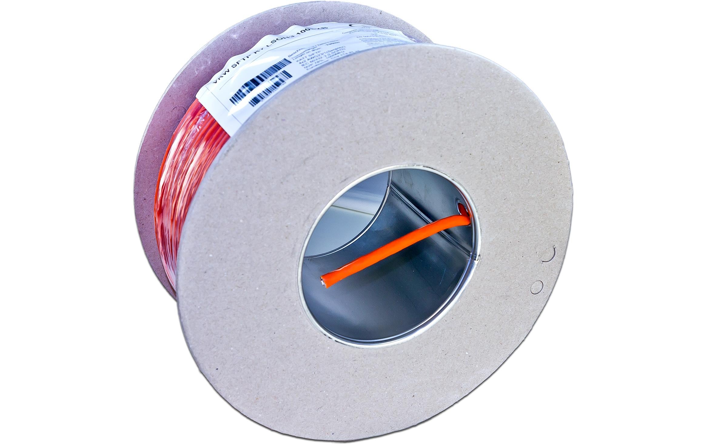 Verlegekabel VKW SFTP K7 LSOH3 Cat 7, S/FTP, 100 m, Orange<br>KAT7 Verlegekabel, S/FTP, 1000MHz, LSOH3, Single, 100m