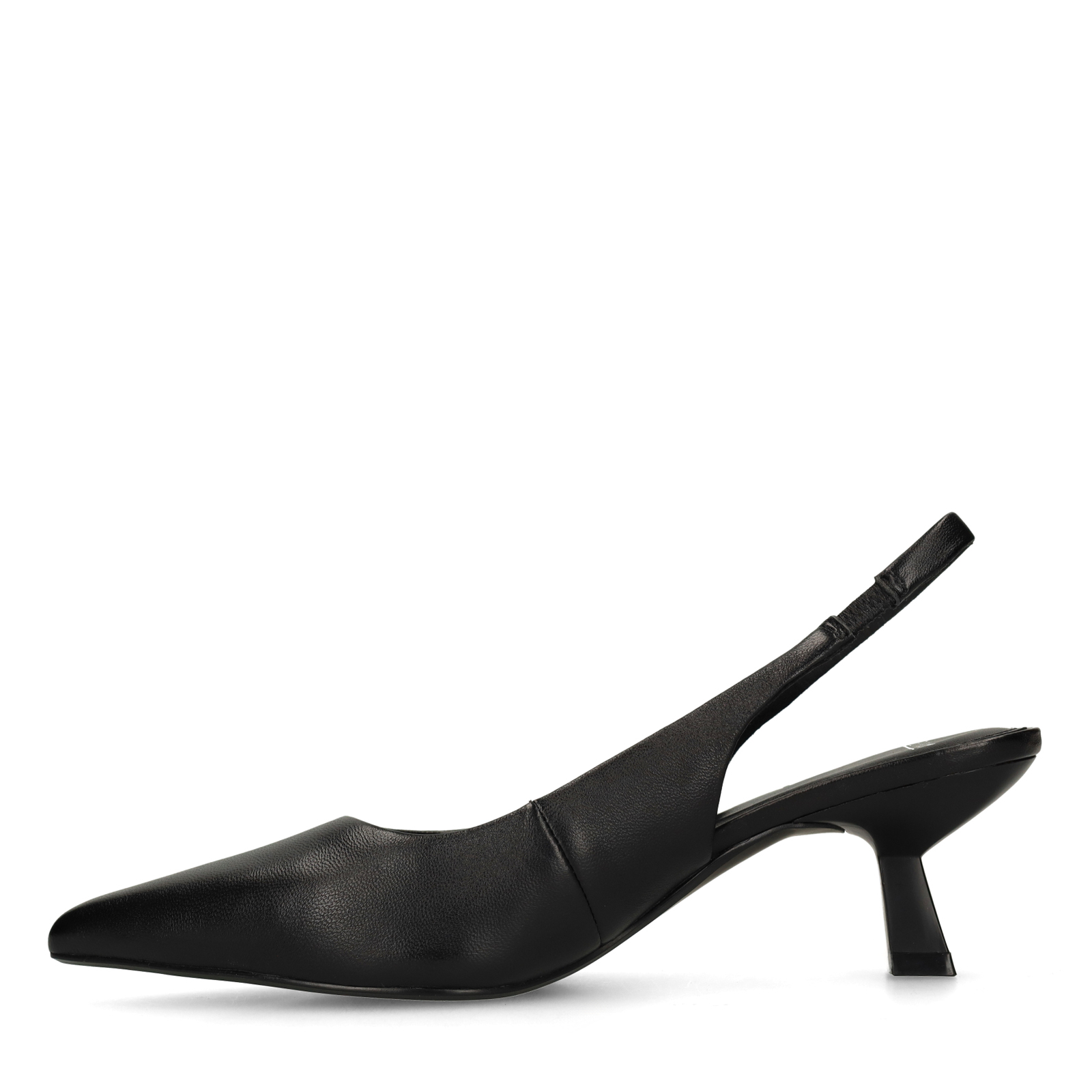 Zwarte leren slingbacks