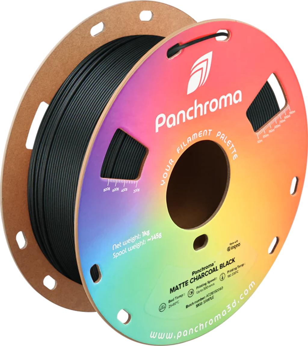 Polymaker  Panchroma™ PLA Matte Charcoal Black, 1,75 mm / 1000 g    Matte Eleganz in Charcoal Black