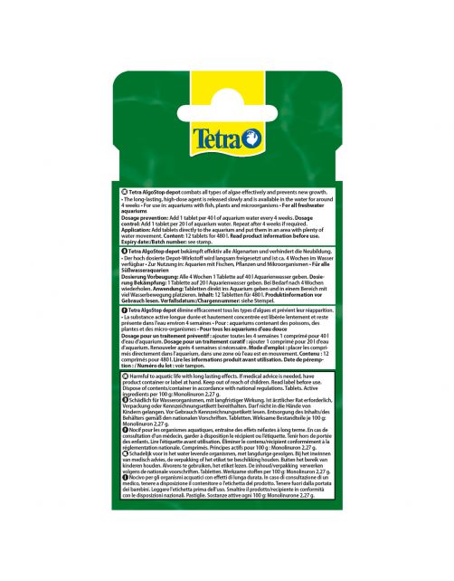 Tetra Aqua Algostop Depot - Algenmiddelen - 12 tab