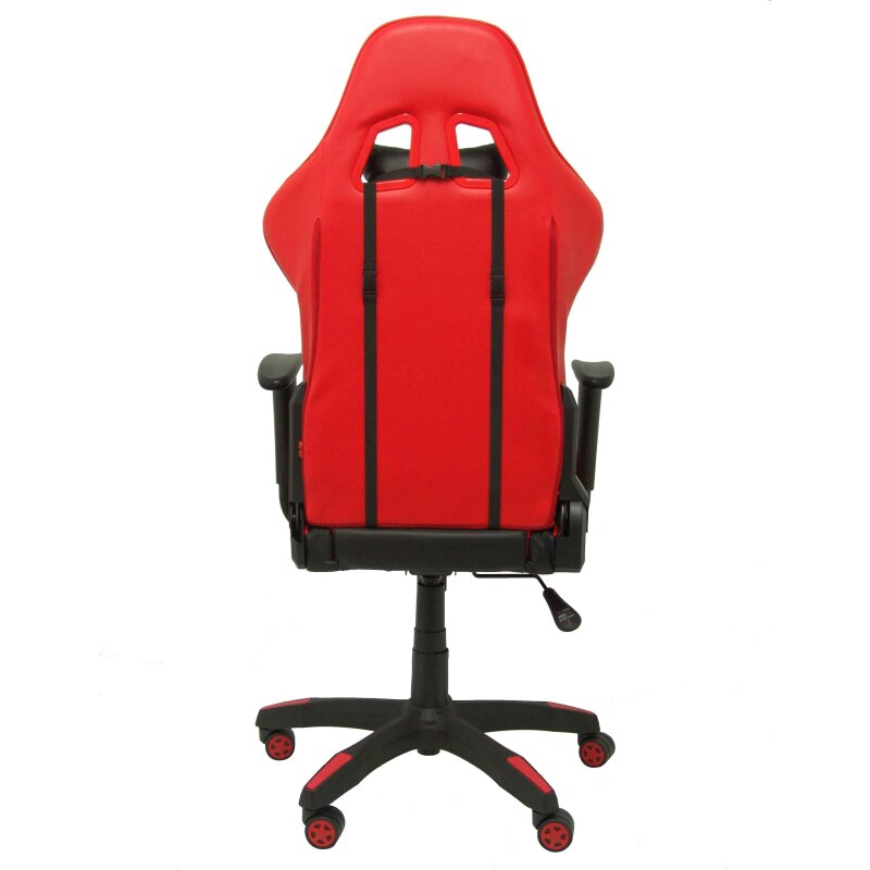 Fauteuil gamer ATALAYA simili cuir noir et rouge