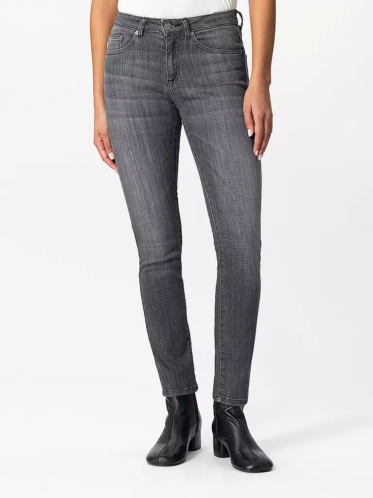 MUD JEANS Jeans Straight Fit FAYE schwarz