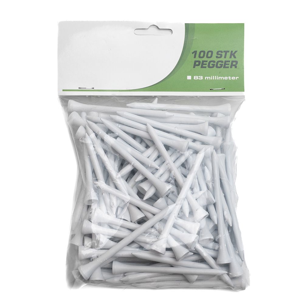 Golfpegger 83mm 100pk Hvit