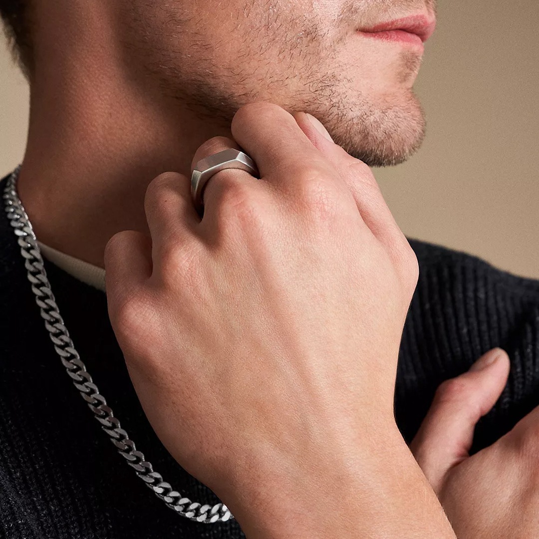 Fossil Harlow Halskette Linear Texture Chain