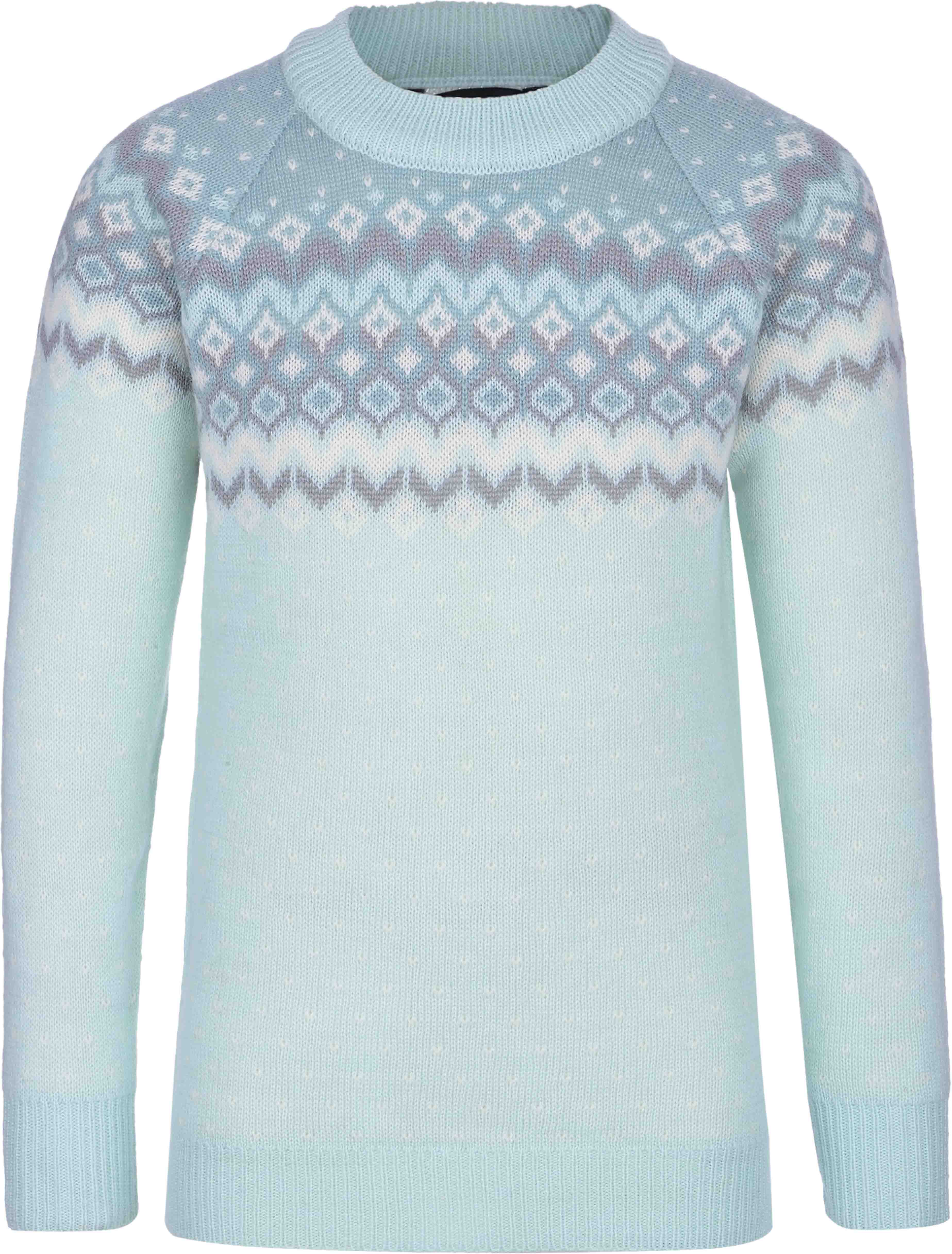 Fondsbu Strikkegenser Junior Bleached Aqua
