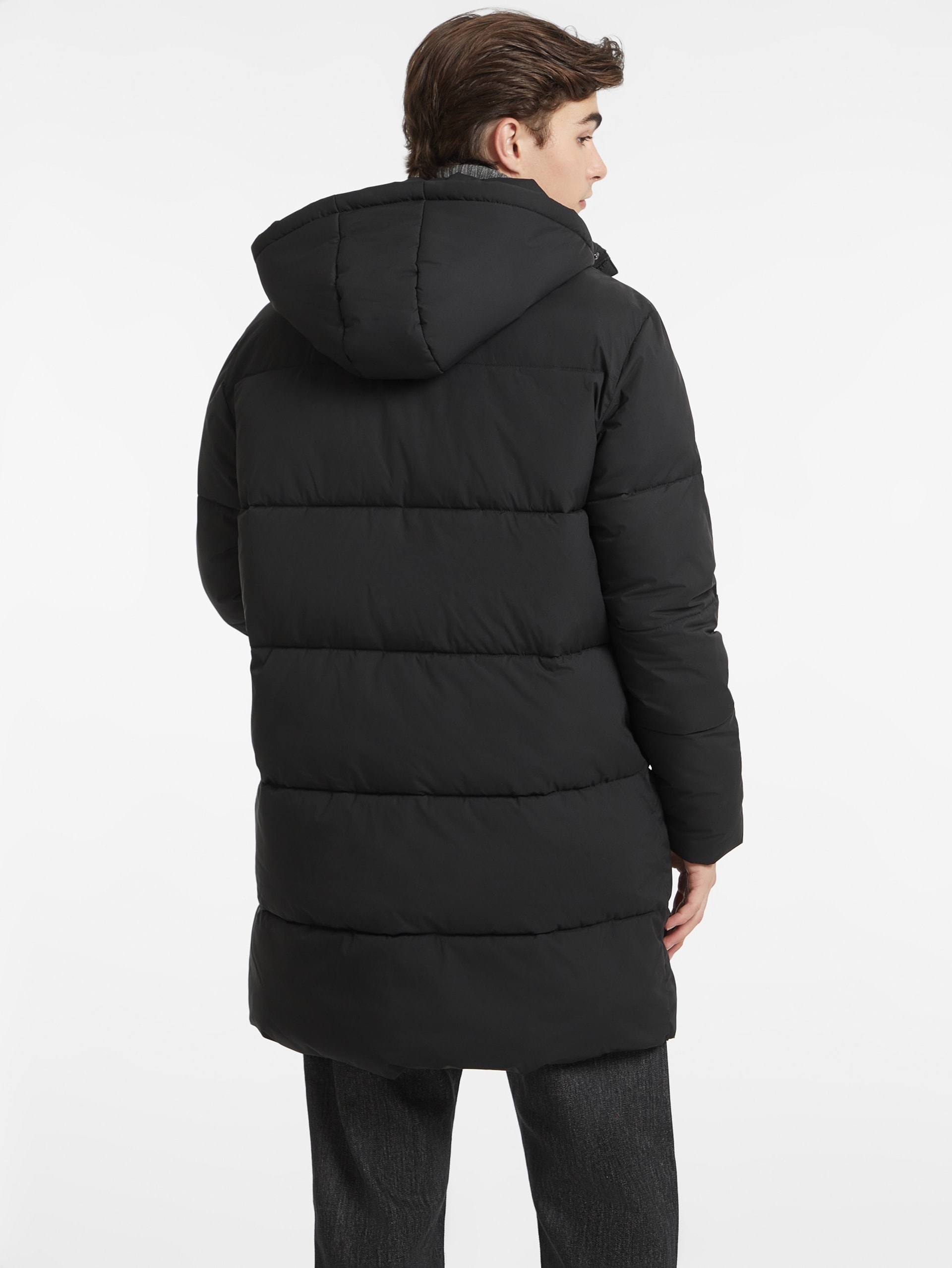 Jaqueta puffer de comprimento médio