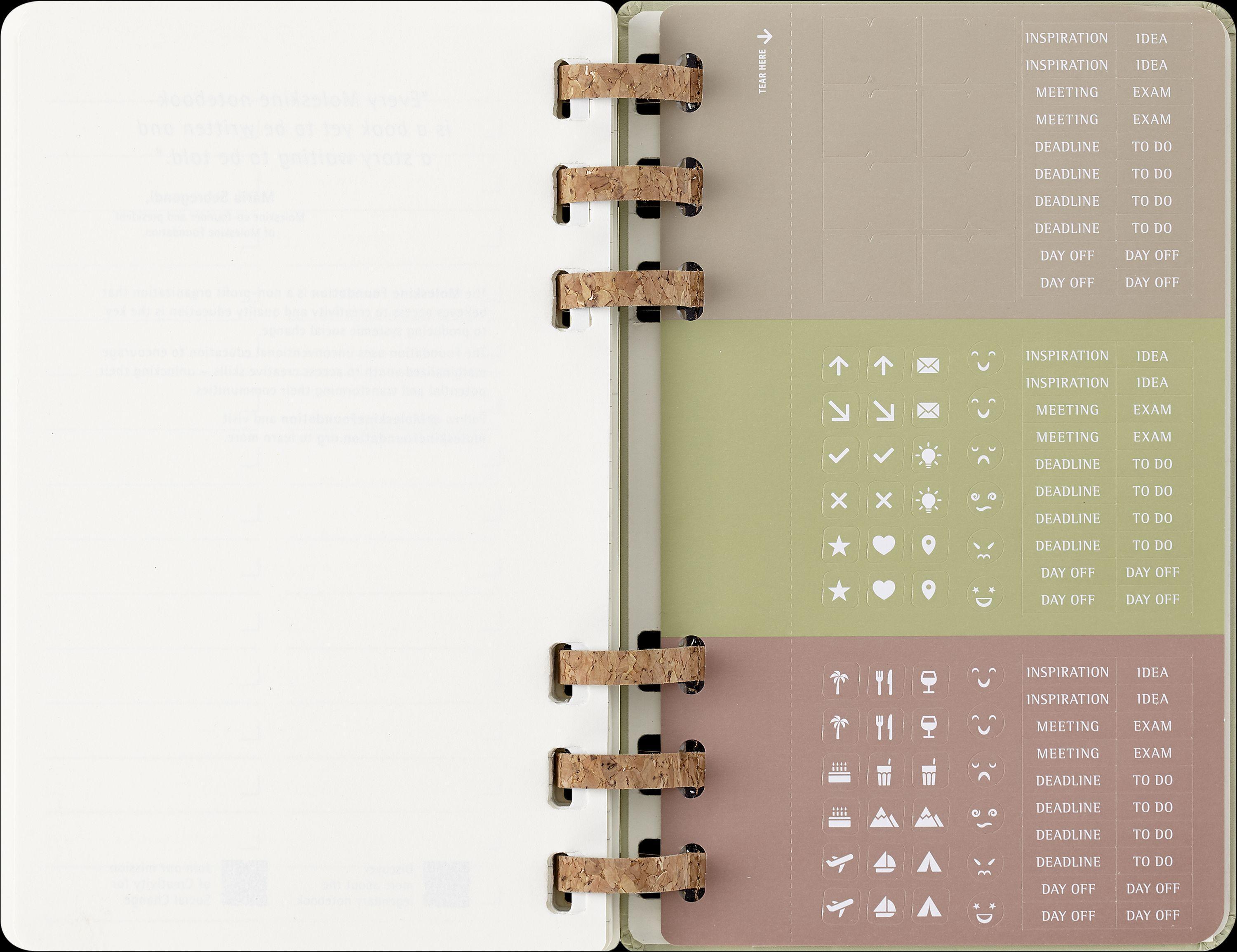 Moleskine 12 Monate Studienplaner mit Spiralbindung, L/A5