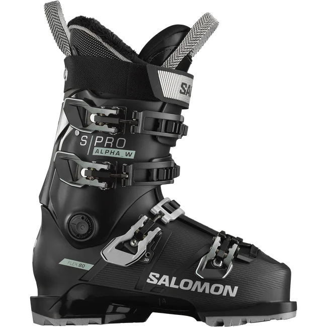 S/PRO ALPHA 80  Pistenschuhe Damen Black/WhiteMoss/Silver