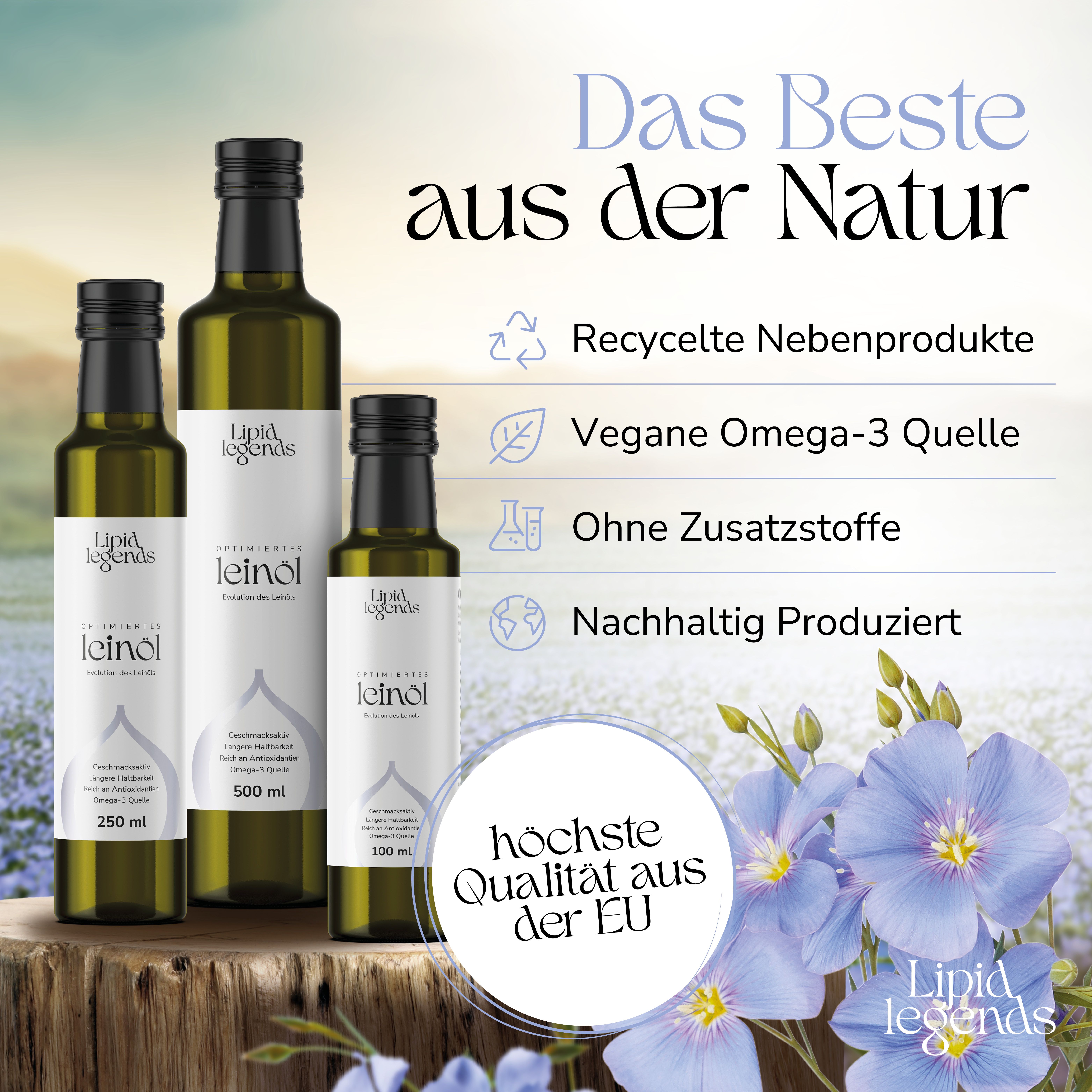 LIPID LEGENDS Optimiertes Leinöl