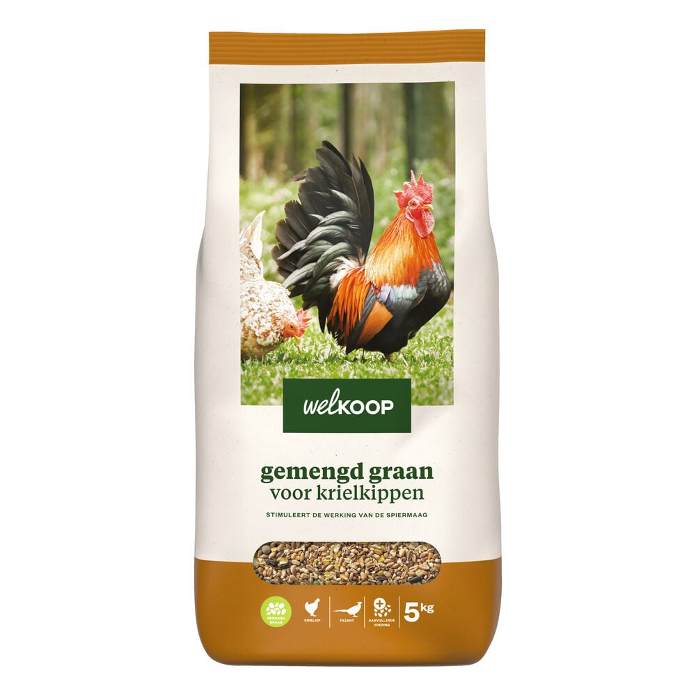 Welkoop Gemengd graan - Krielkippen - Kippenvoer - 5 Kilogram