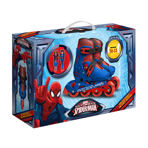 Patins em linha de 4 rodas do Homem-Aranha, tamanhos 30-33