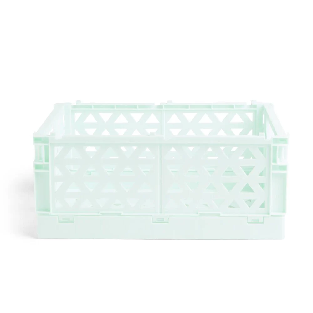Caisse pliable vert pastel 9,1L- 33x23xH14cm