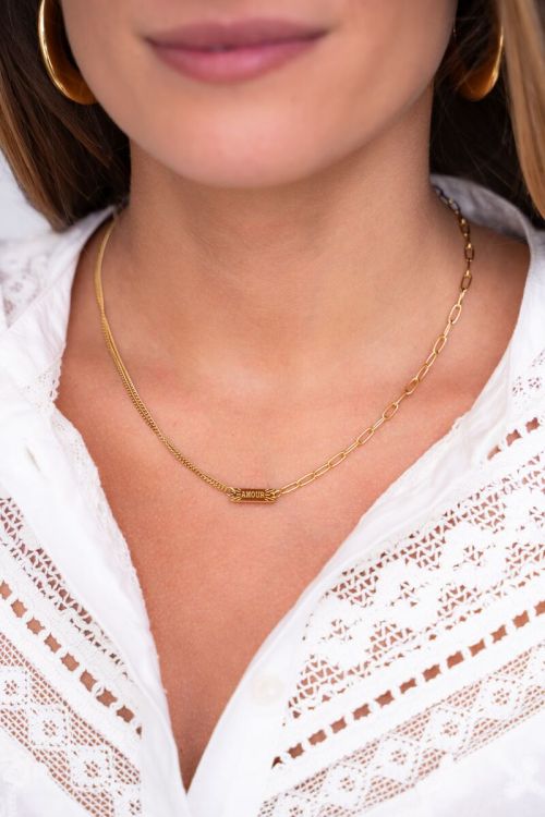 Ketting met verschillende schakels amour