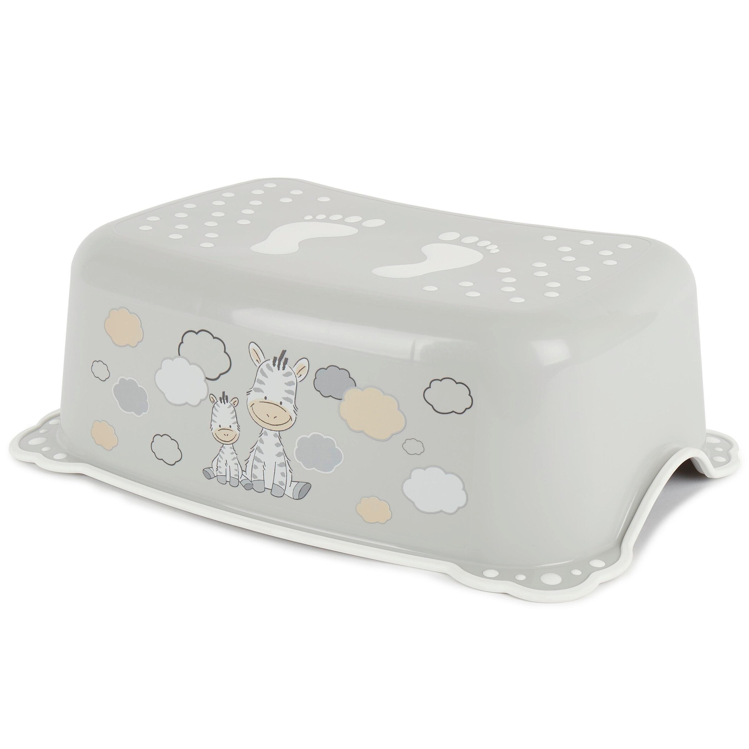 Bieco Tritthocker Anti-Rutsch Zebra - ab 12 Monate Weiß