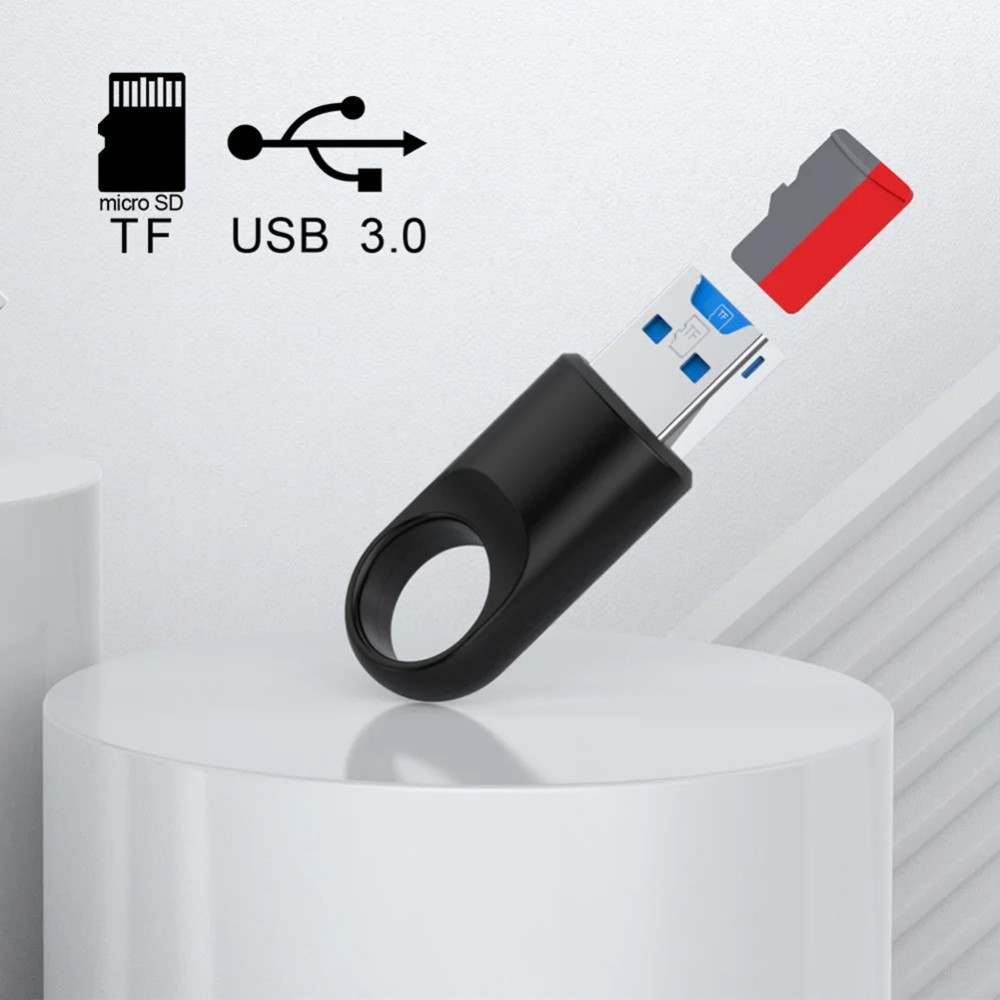 USB 3.0 Kartenlesegerät Card Reader für Micro SD Speicherkarten (5 Gbit/s) - Schwarz