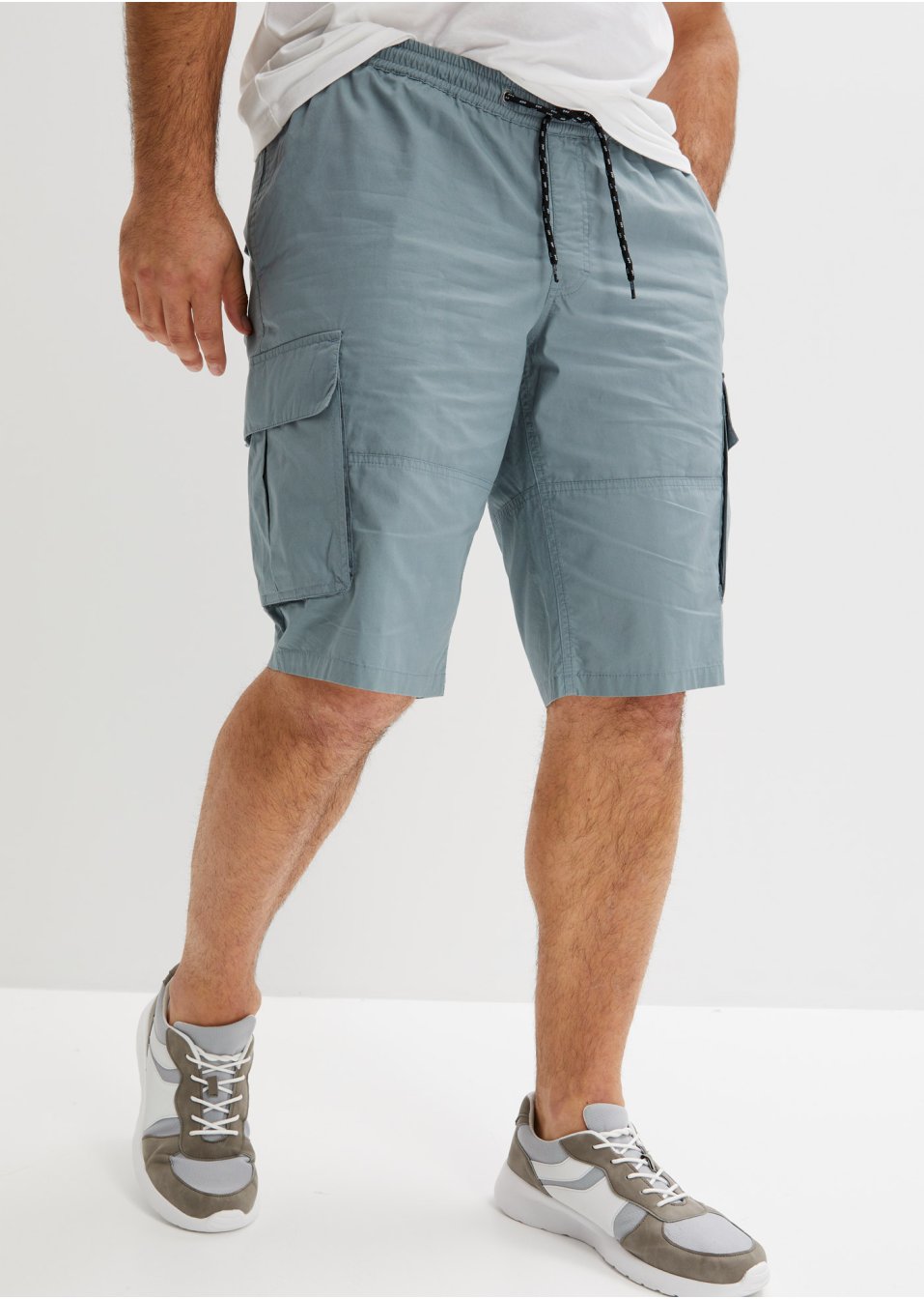 Bermuda cargo confort pour le ventre avec taille extensible, Regular Fit