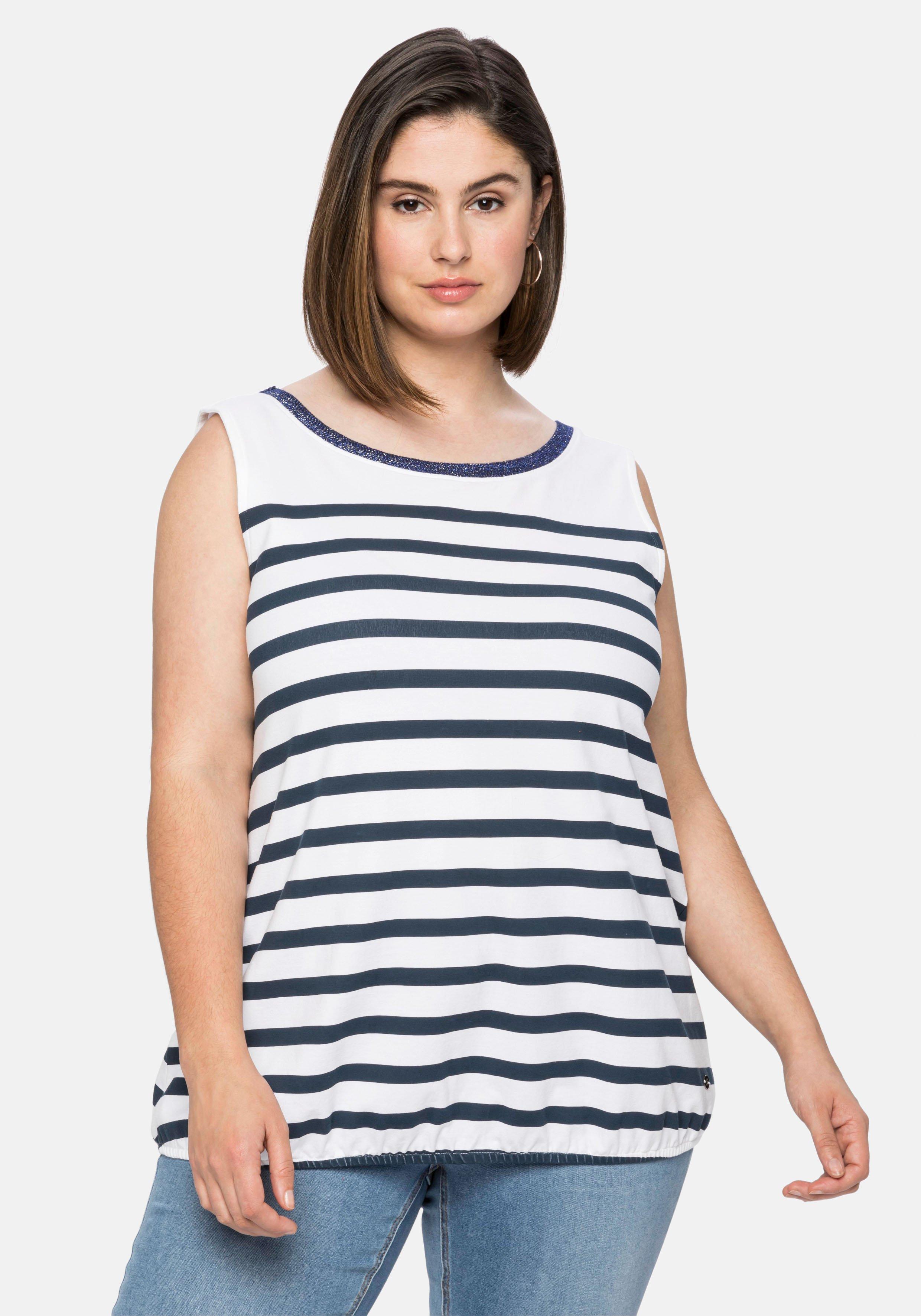 Tanktop mit Ringeln und Rückenausschnitt