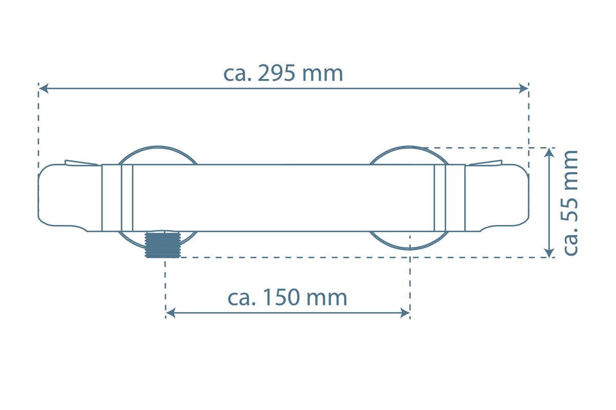 Schutte Vinea thermostatische douchekraan chroom