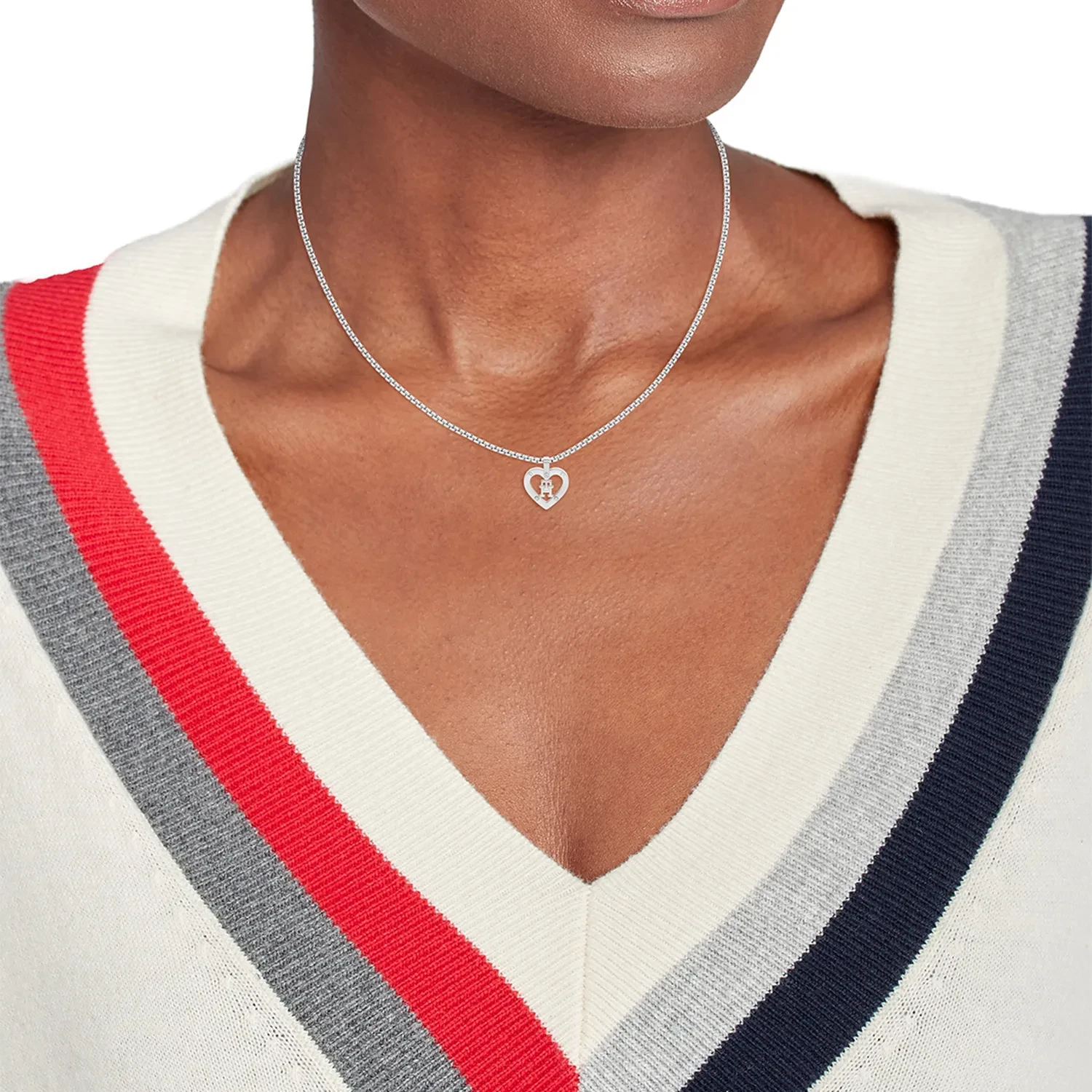 Tommy Hilfiger Monogram Heart Halskæde Rustfrit Stål 2780917