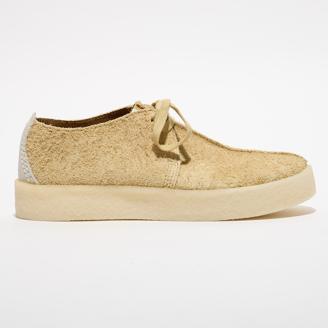 Clarks Originals Derbies en Velours de Cuir texturé Trek Cup beiges