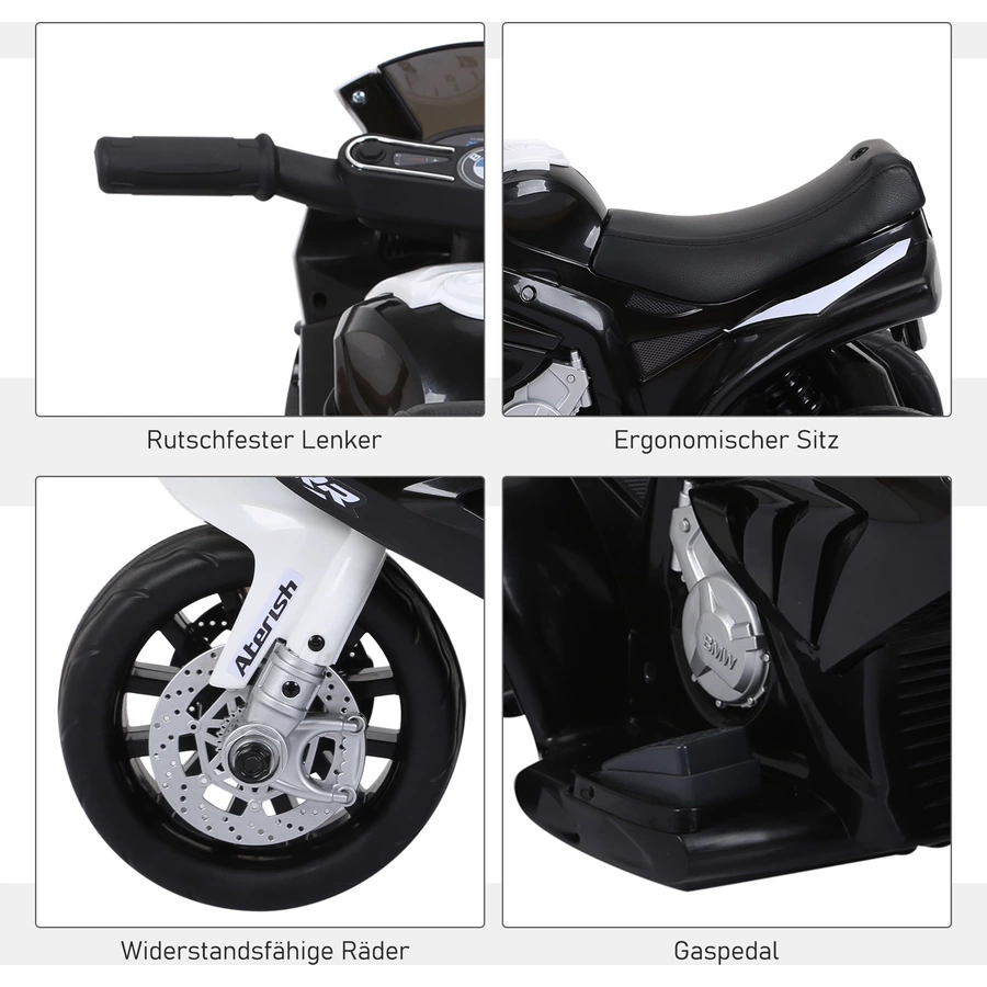 HOMCOM Kindermotorrad BMW S1000RR schwarz