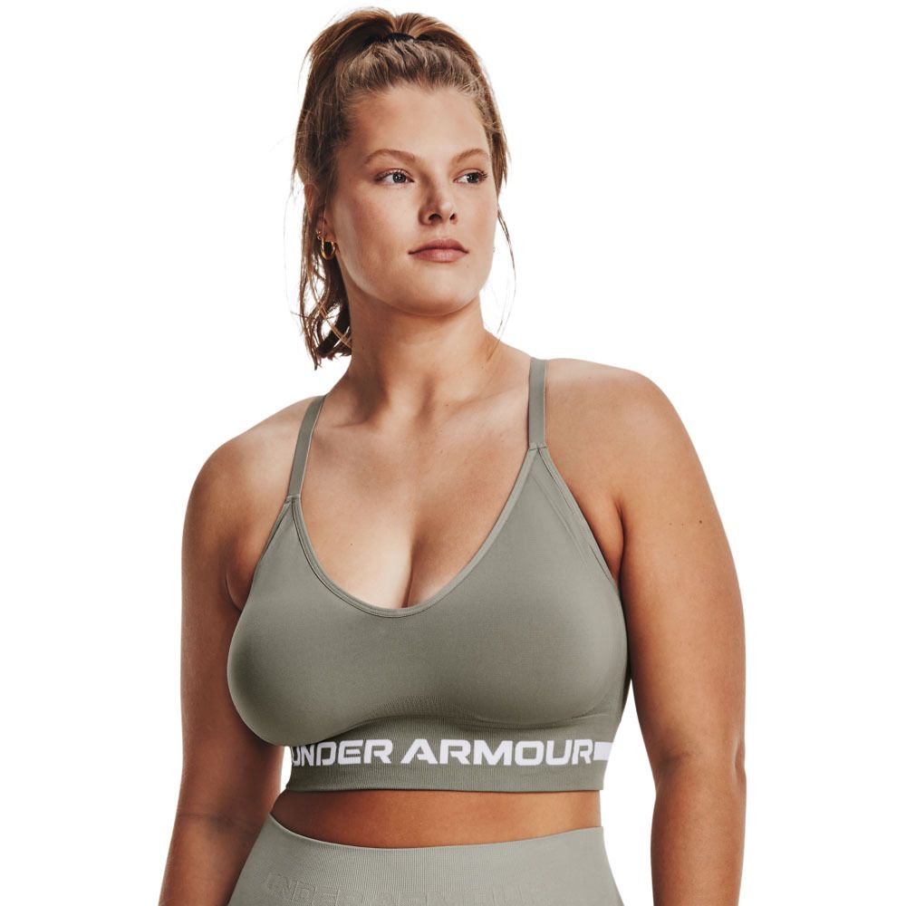 Under Armour SEAMLESS LOW LONG - Brassière Femme vert