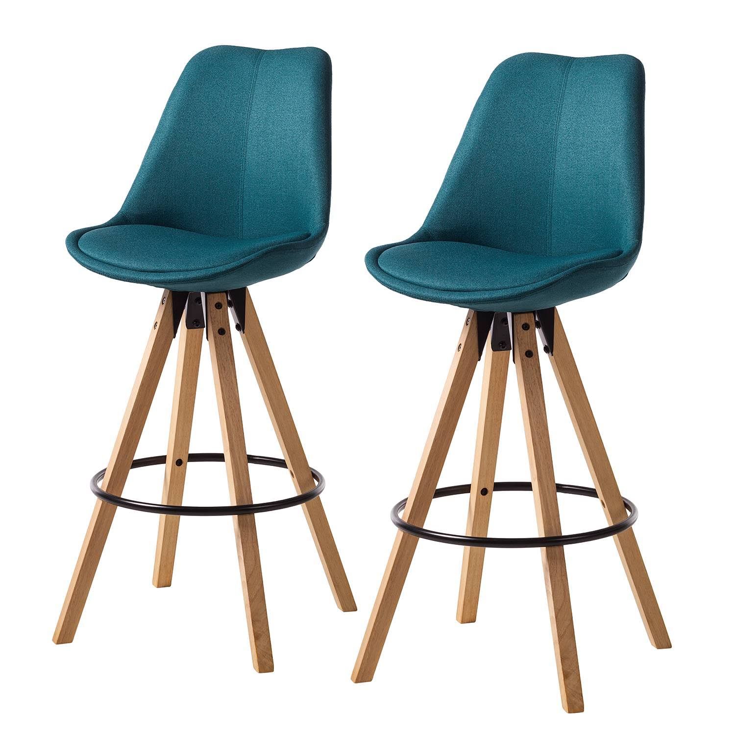 Mørteens Barstuhl ALEDAS 49 x 112 x 55cm 2er Set Webstoff Cors