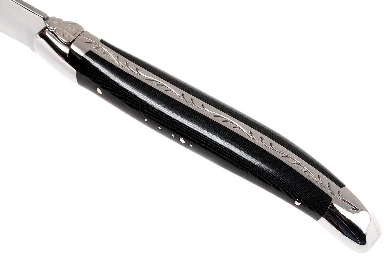 Forge de Laguiole, T62MINTCNOI, micarta steakmessenset