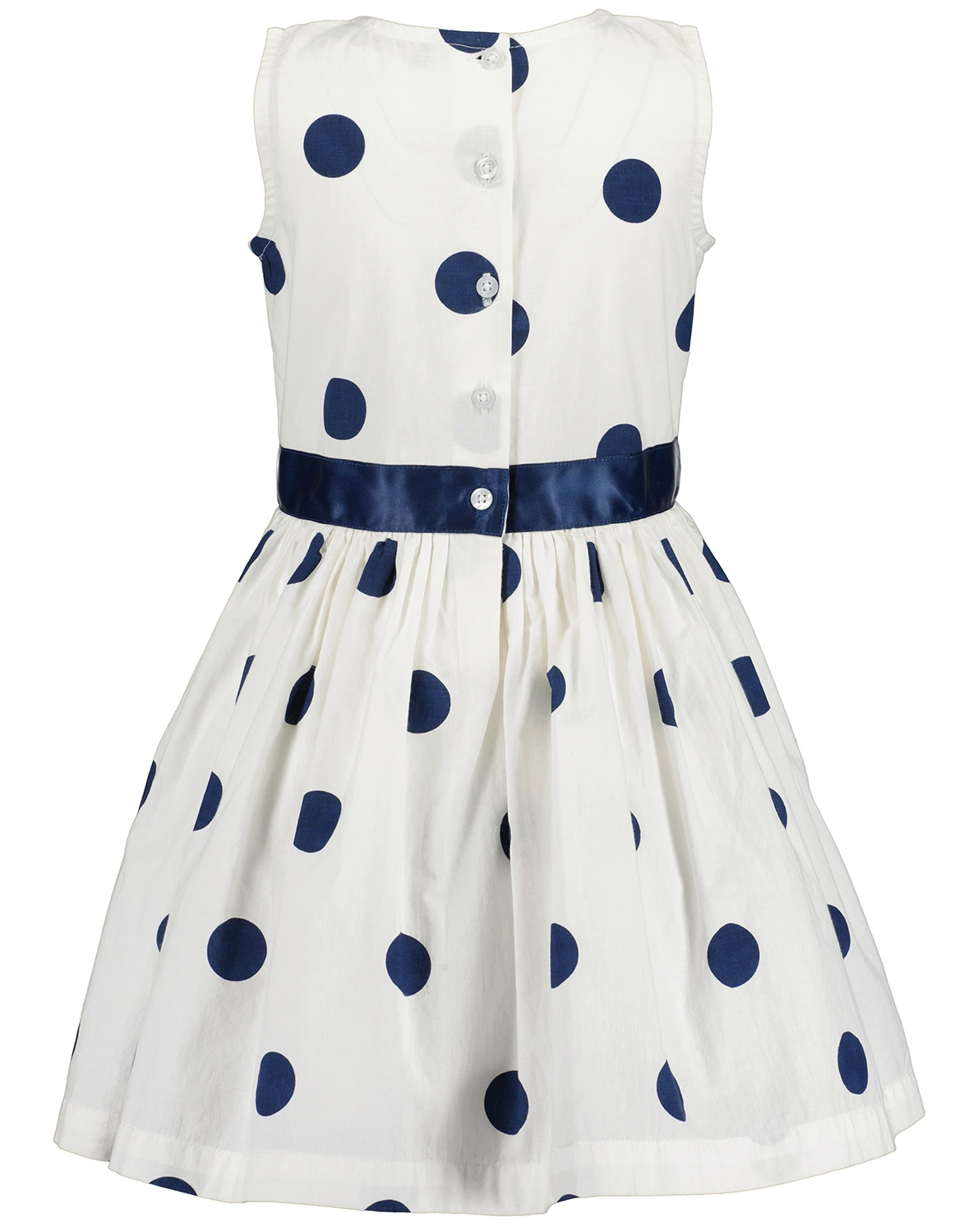 Kleid POLKA DOTS ärmellos in weiß