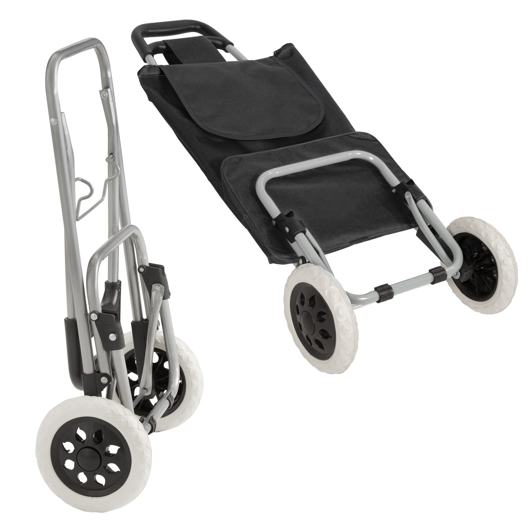 tectake® Einkaufstrolley, klappbar, mit Gummizug, 35 l