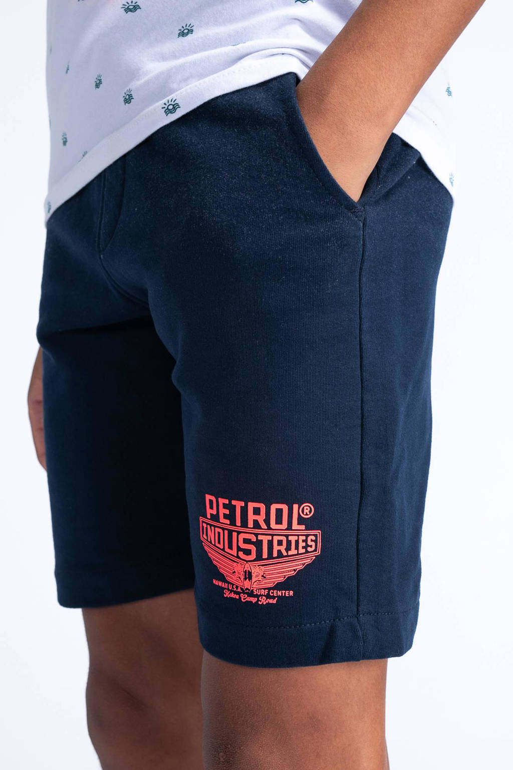Petrol Industries sweatshort navy/oranje