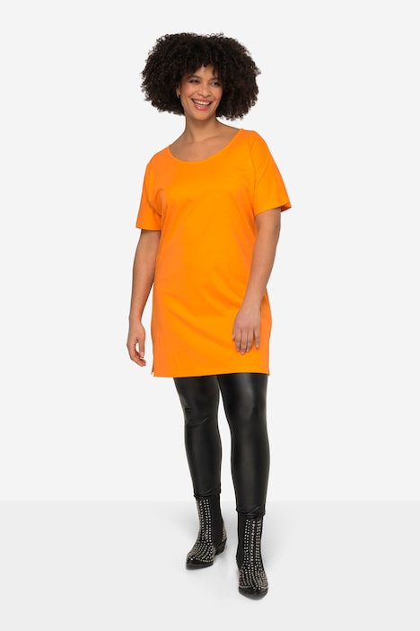 Longshirt, oversized, Rundhals, Halbarm