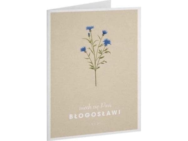 Sharon Card Bra - Gud velsigne deg - blå blomst