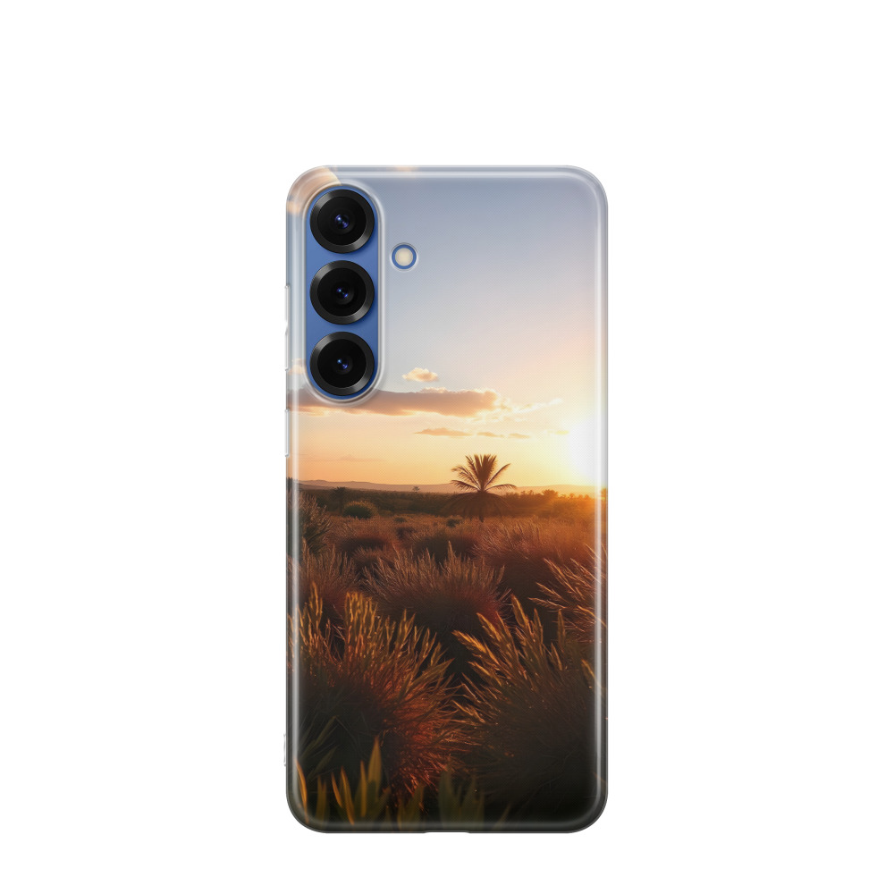 Samsung Galaxy S25 Plus Gummi Hülle Sommer Abendsonne - Bronze