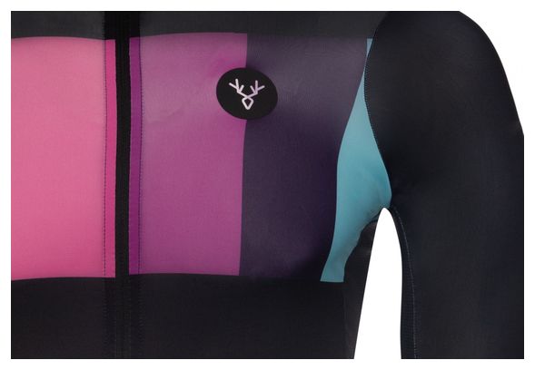 Maillot Manches Courtes LeBram Aubisque Noir Ciel Coupe Ajustée