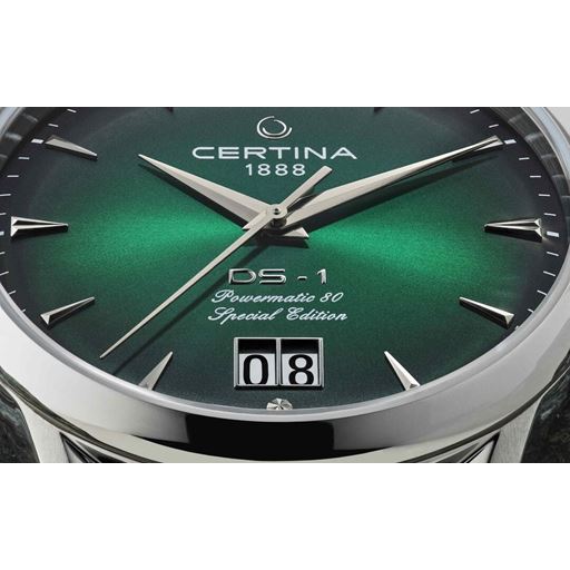 Certina Ds-1 Big Date C029.426.11.091.60 Herreur, Sølv/Grøn, 41 mm