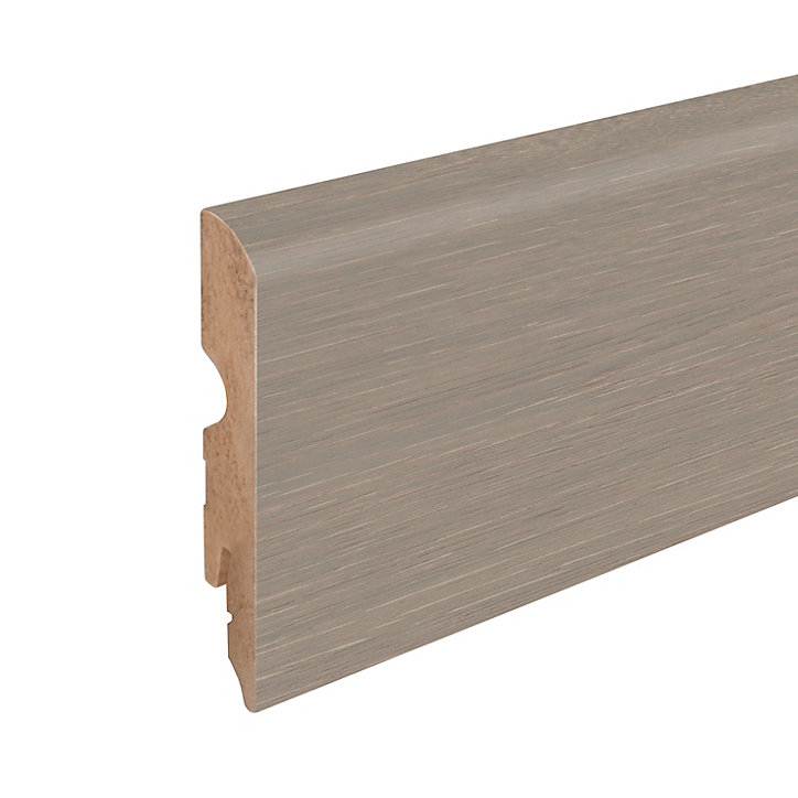 Plinthe arrondie MDF décor 9 chêne gris GoodHome 220 x 8 cm, ép.13 mm