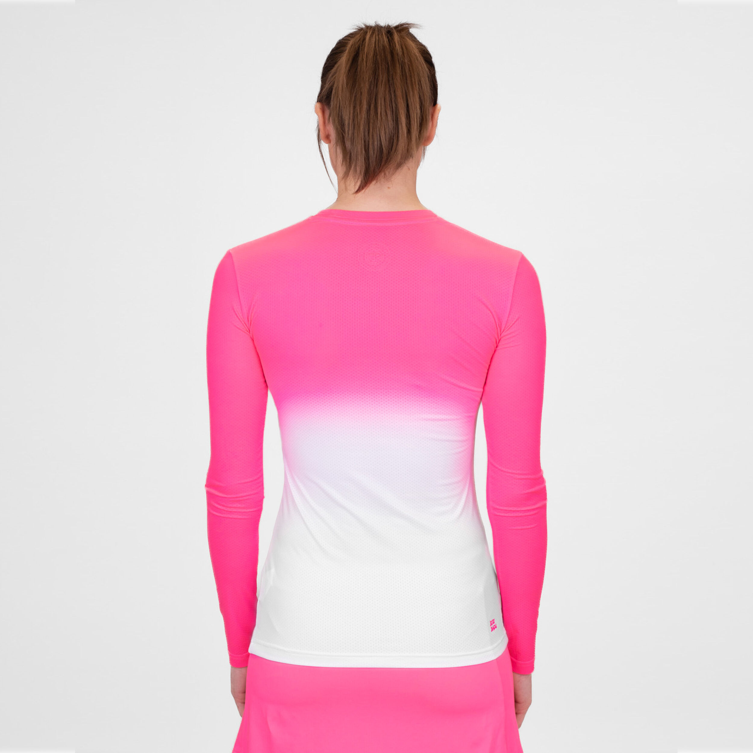 BIDI BADU Crew Gradiant Haut Manches Longues Femmes - Pink , Blanc