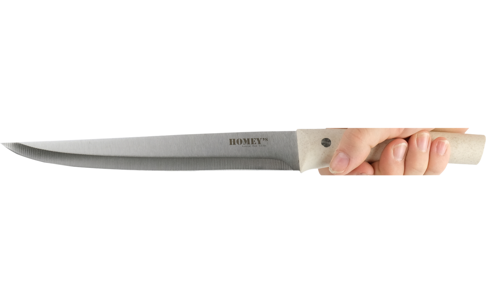 Homeys Vitt Fleischmesser 33 cm beige/silber