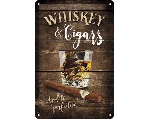 Whiskey metalen bord 20x30 cm
