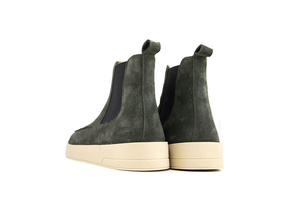 Blackstone Chelsea Boots Green Suede