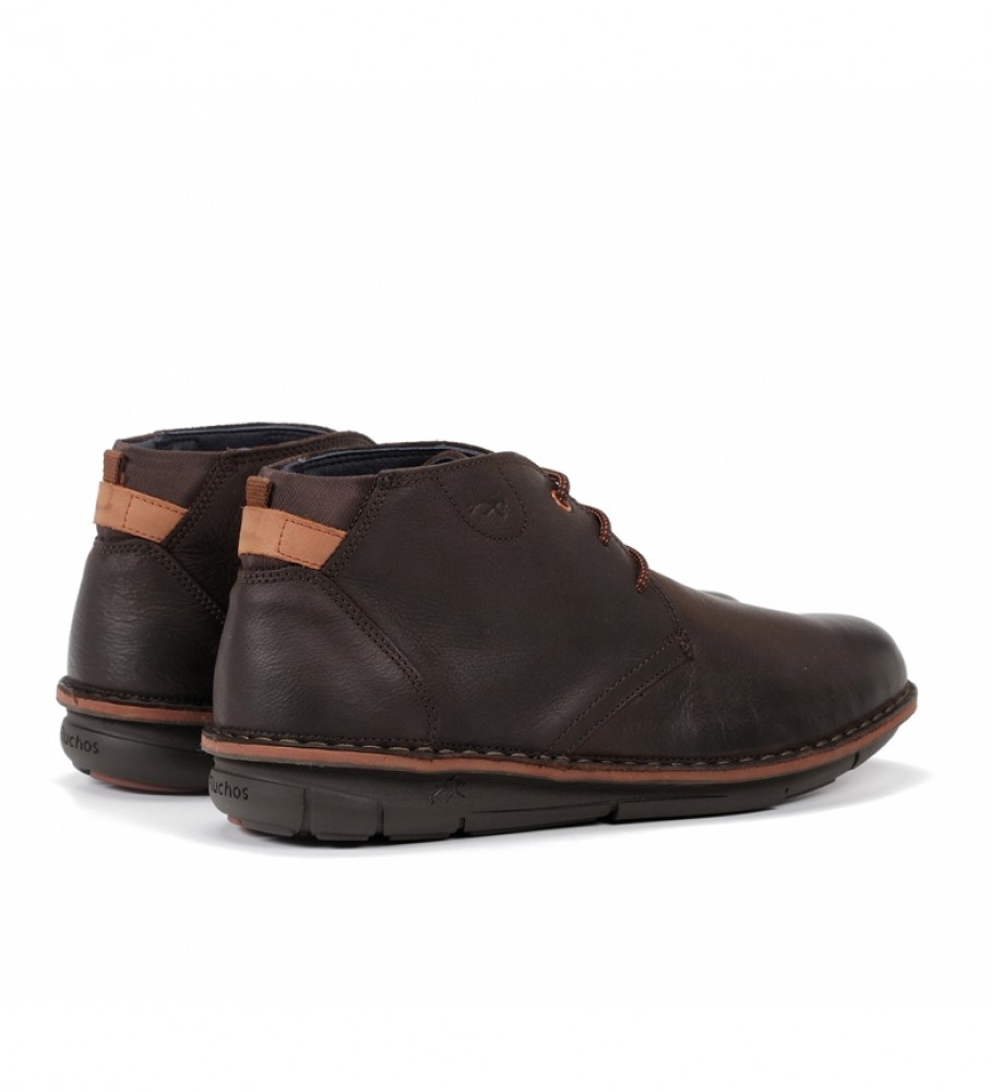 Botas de cano curto Fluchos Alfa F0701 em couro marrom