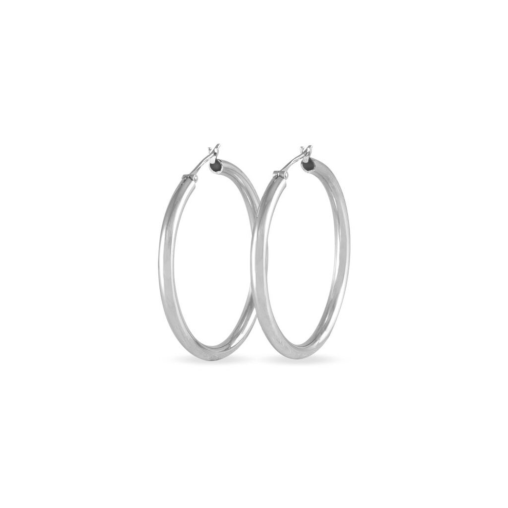 Créoles Argent Blanc Anne