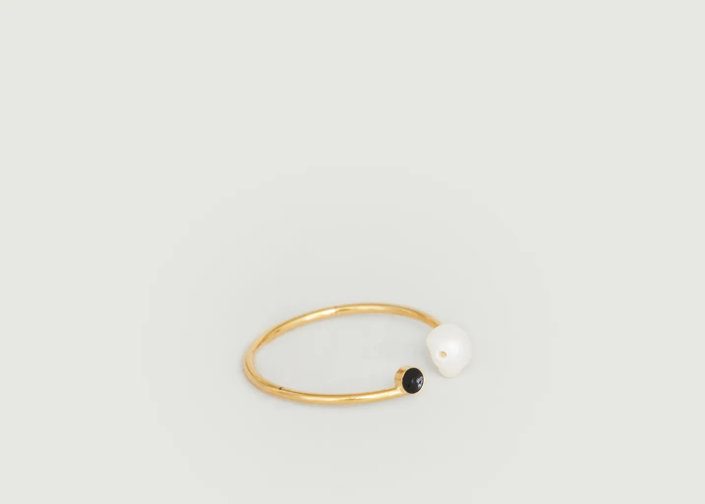 Bague Elements Duo en laiton plaqué or 24 carats Judith Benita