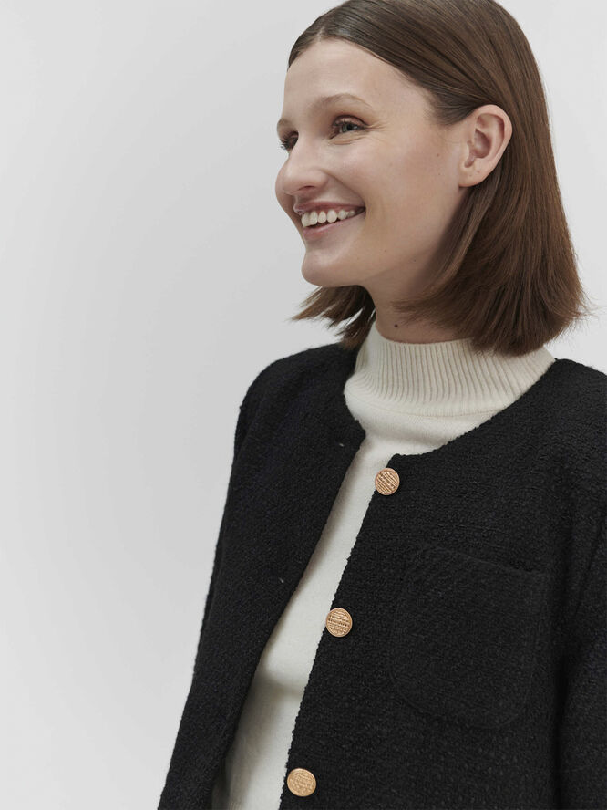 Rosemunde Yoko jacket Black boucle check