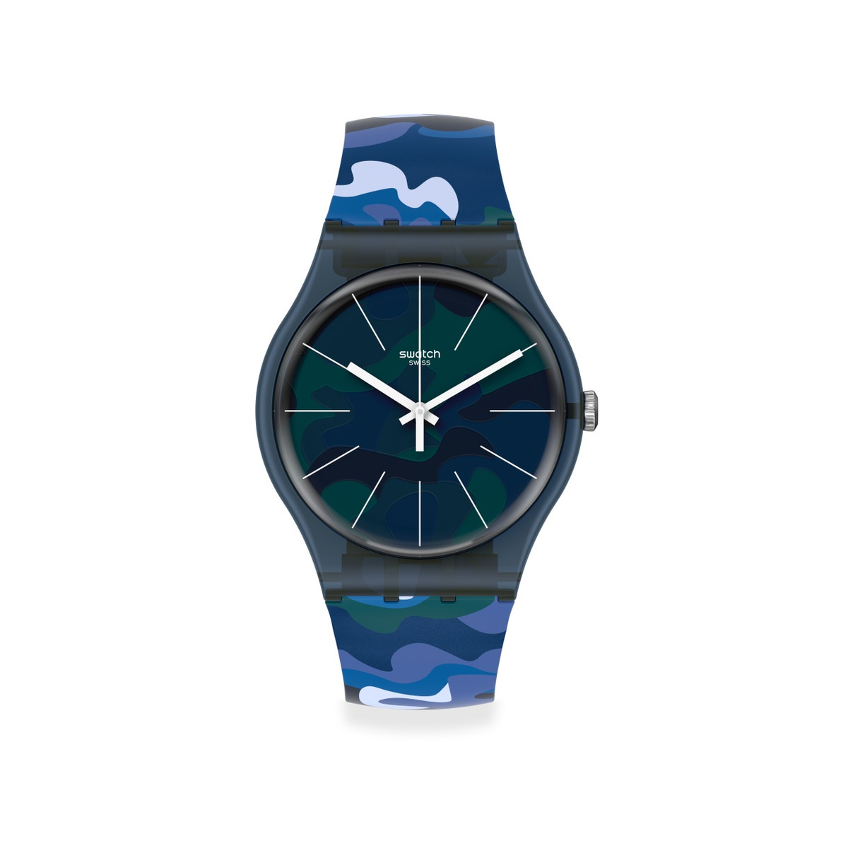 Montre Swatch homme plastique silicone bleu